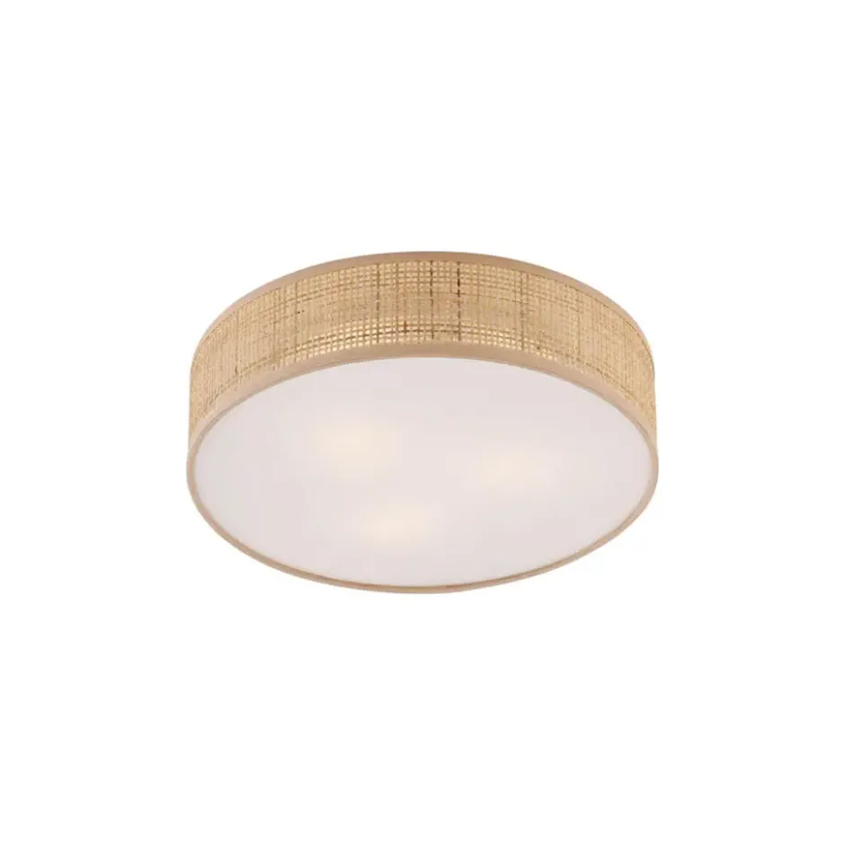 Qazqa plafondlamp trammy beige e27