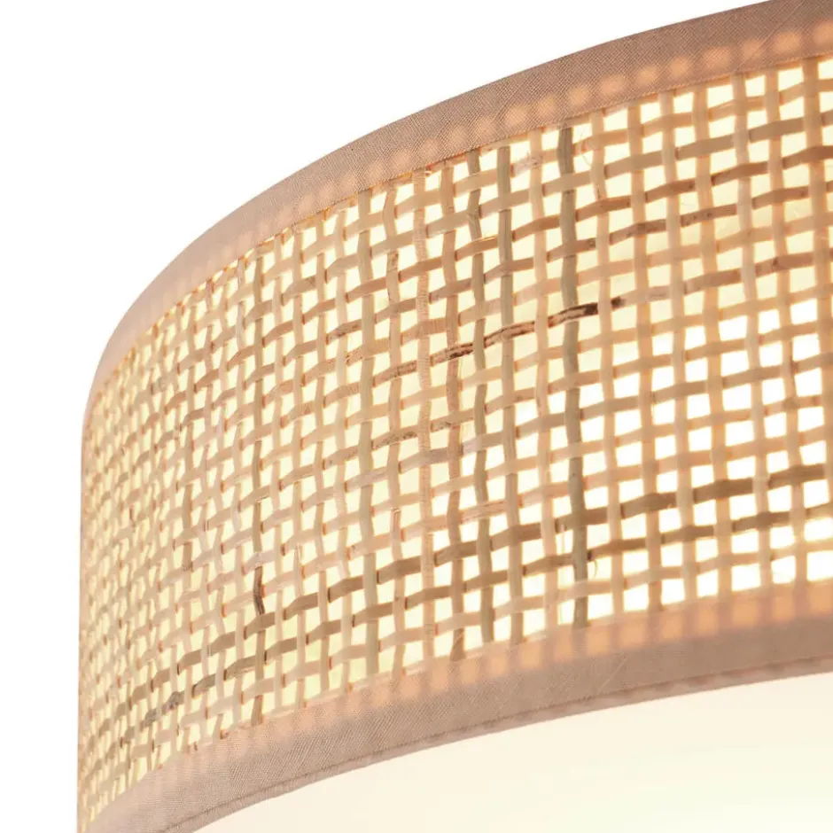 Qazqa plafondlamp trammy beige e27