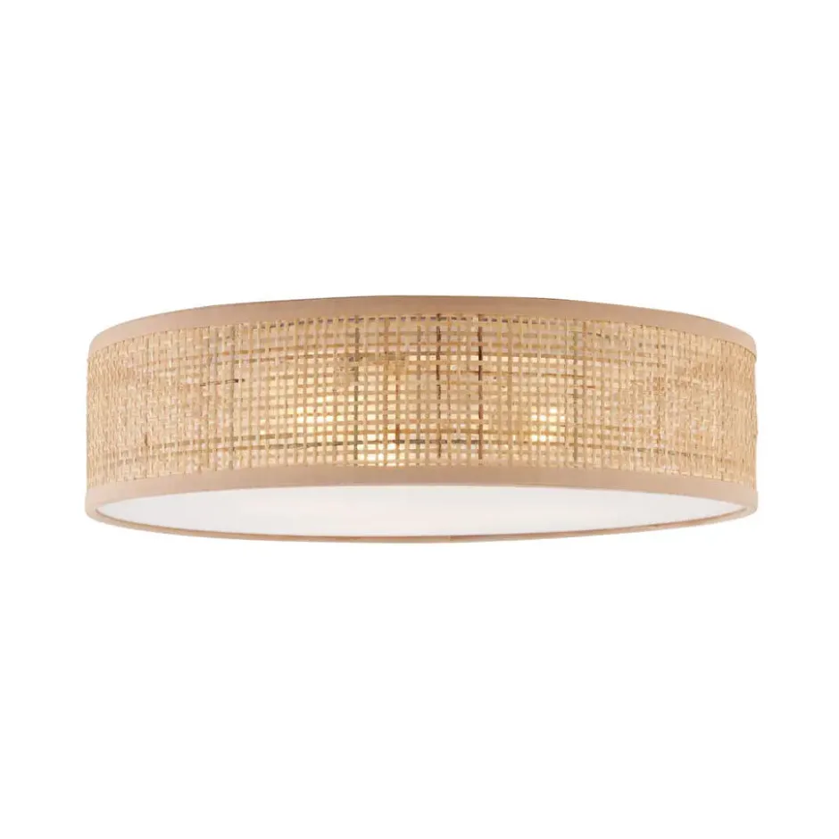 Qazqa plafondlamp trammy beige e27