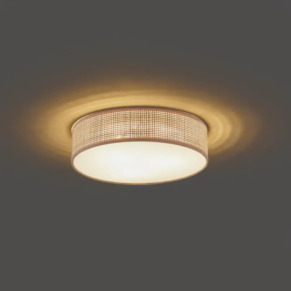 Qazqa plafondlamp trammy beige e27