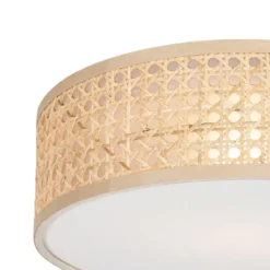Qazqa plafondlamp tromma beige e27