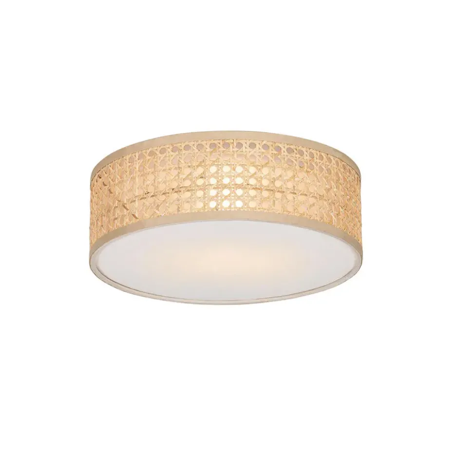 Qazqa plafondlamp tromma beige e27