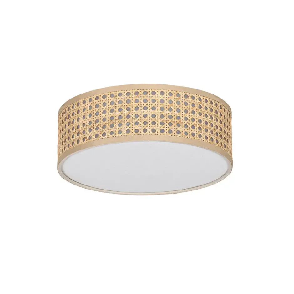 Qazqa plafondlamp tromma beige e27
