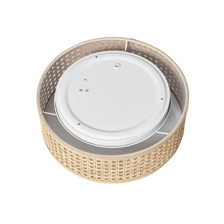 Qazqa plafondlamp tromma beige e27