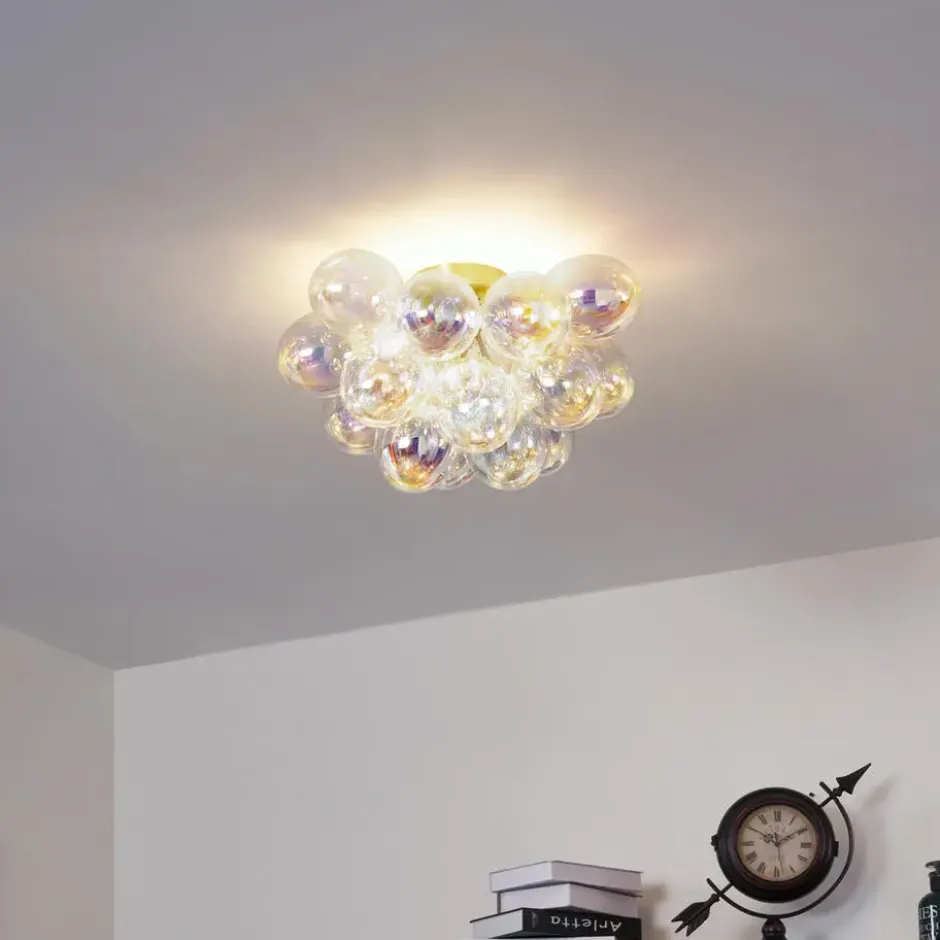 Qazqa plafondlamp uvas goudkleurig g9