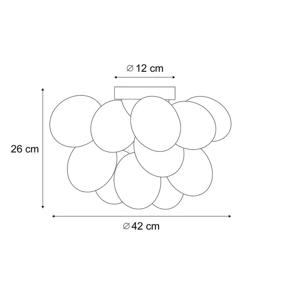 Qazqa plafondlamp uvas goudkleurig g9