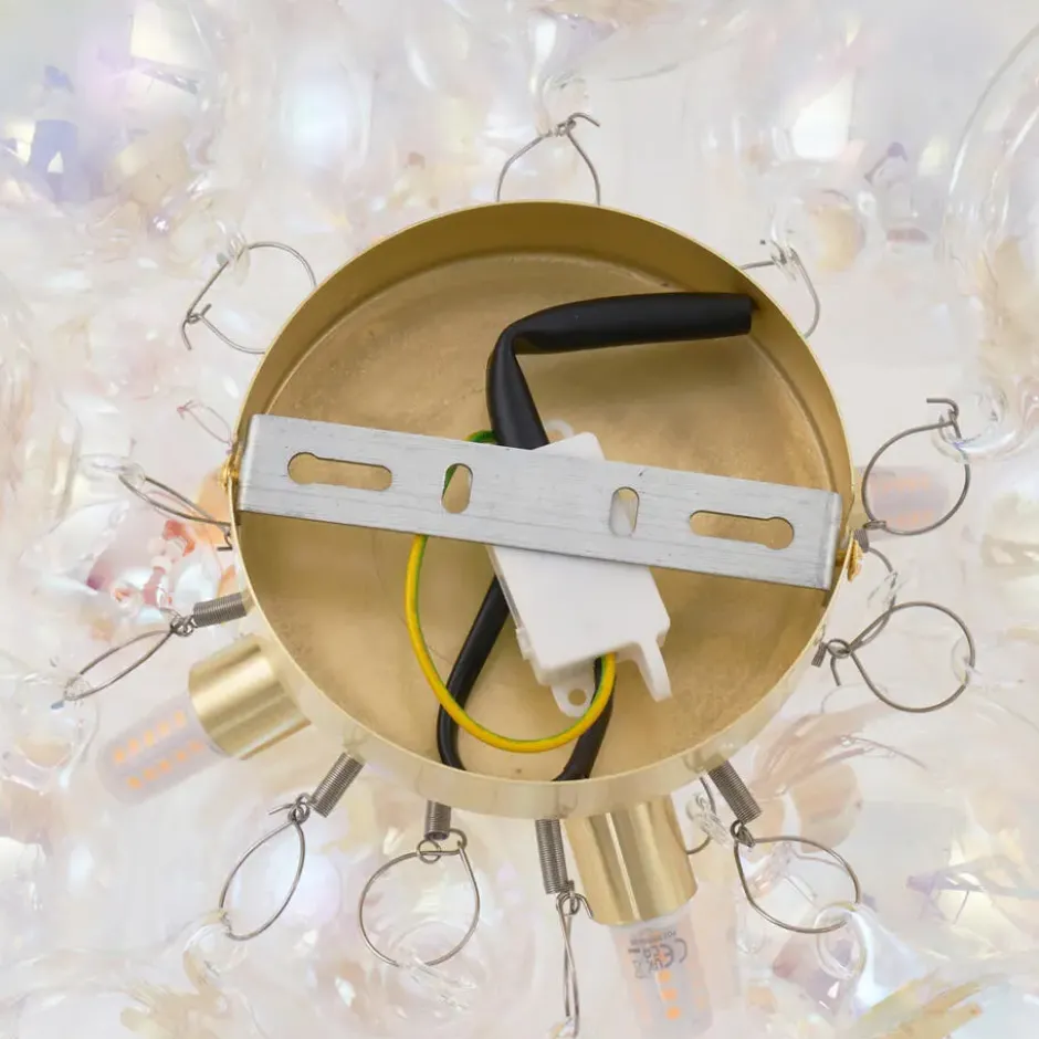 Qazqa plafondlamp uvas goudkleurig g9