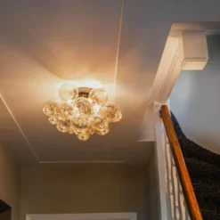Qazqa plafondlamp uvas goudkleurig g9
