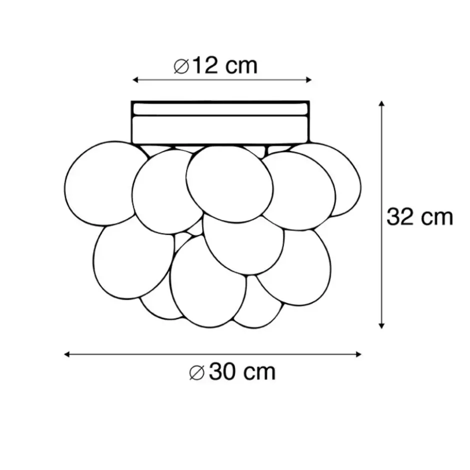 Qazqa plafondlamp uvas goudkleurig g9