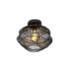 Qazqa plafondlamp vadi zwart e27