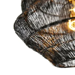 Qazqa plafondlamp vadi zwart e27