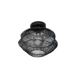 Qazqa plafondlamp vadi zwart e27
