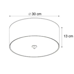 Qazqa plafondlamp van stof drum beige e27