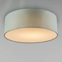 Qazqa plafondlamp van stof drum led groen geïntegreerde led