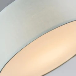 Qazqa plafondlamp van stof drum led groen geïntegreerde led
