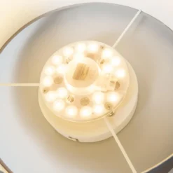Qazqa plafondlamp van stof drum led groen geïntegreerde led
