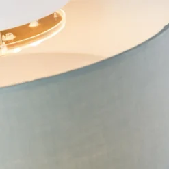 Qazqa plafondlamp van stof drum led groen geïntegreerde led