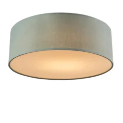 Qazqa plafondlamp van stof drum led groen geïntegreerde led