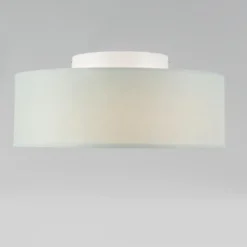 Qazqa plafondlamp van stof drum led groen geïntegreerde led