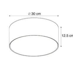 Qazqa plafondlamp van stof drum led groen geïntegreerde led