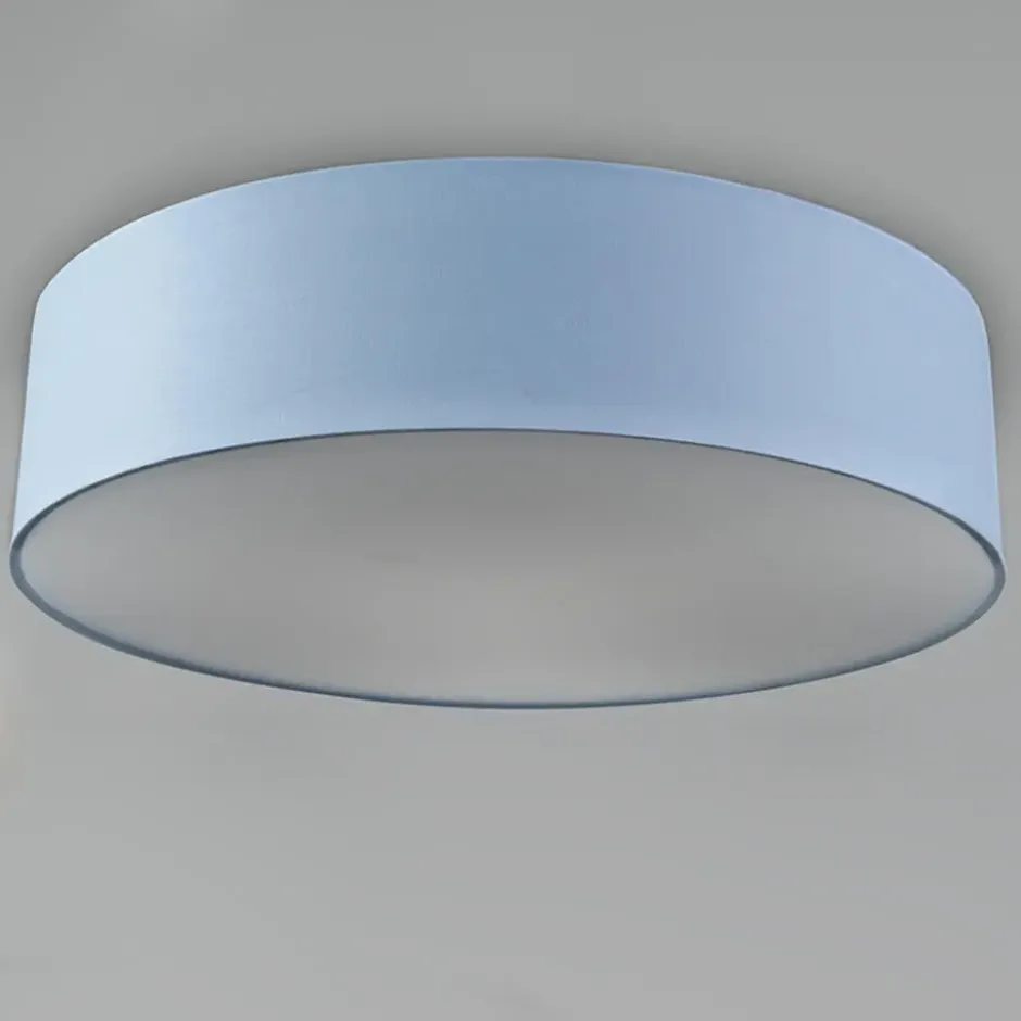 Qazqa plafondlamp van stof drum led blauw geïntegreerde led