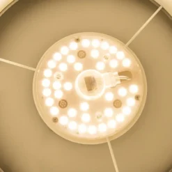 Qazqa plafondlamp van stof drum led blauw geïntegreerde led