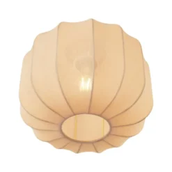 Qazqa plafondlamp van stof pluni beige e27