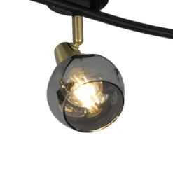Qazqa plafondlamp vidro goudkleurig e14