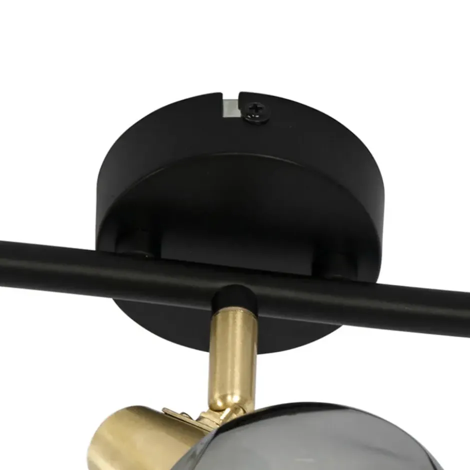 Qazqa plafondlamp vidro goudkleurig e14