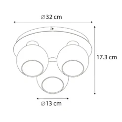 Qazqa plafondlamp vidro grijs e27