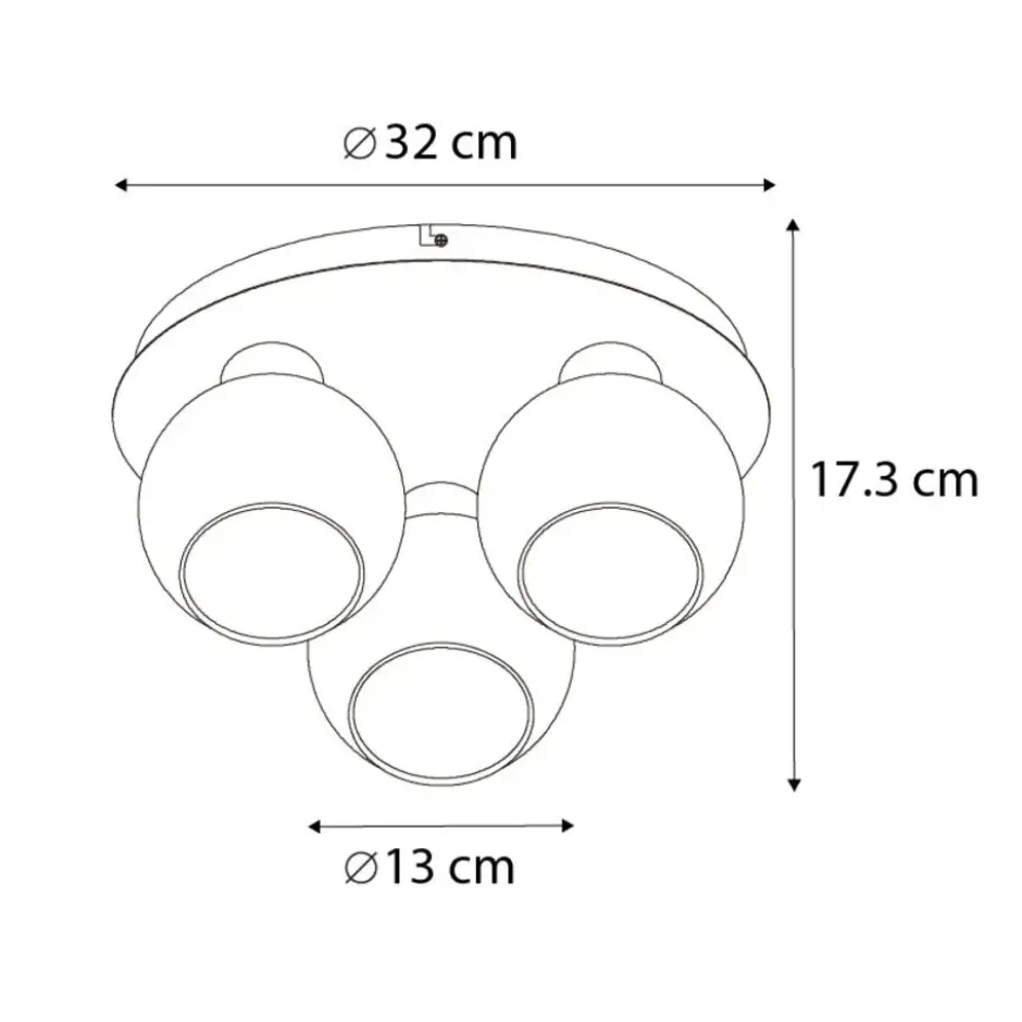 Qazqa plafondlamp vidro grijs e27