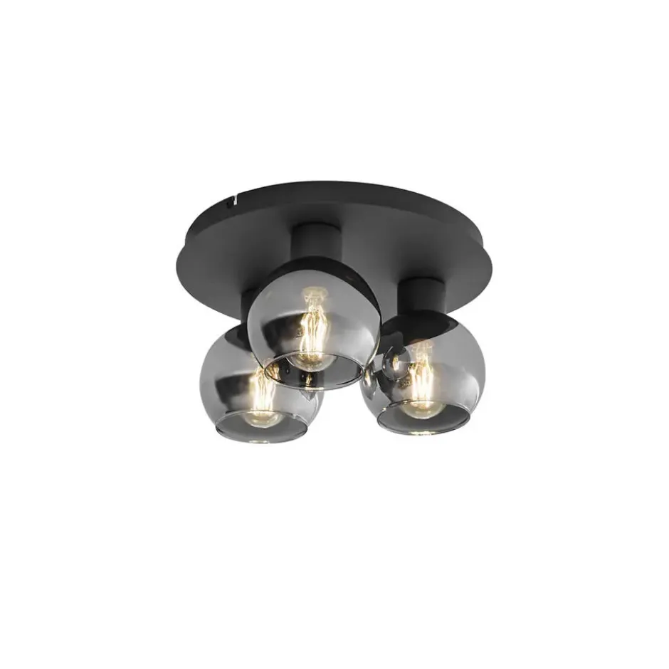 Qazqa plafondlamp vidro grijs e27
