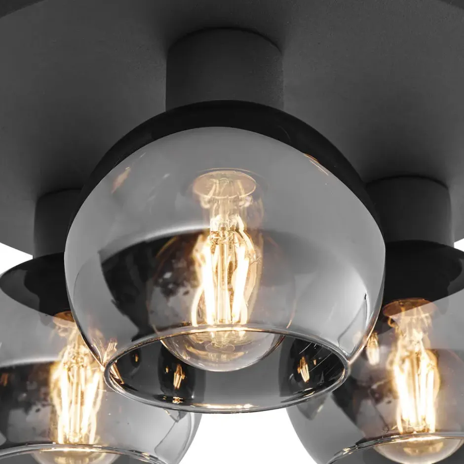 Qazqa plafondlamp vidro grijs e27