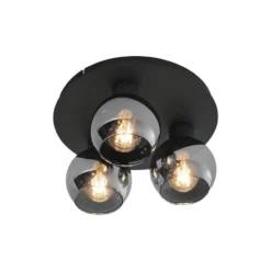 Qazqa plafondlamp vidro grijs e27