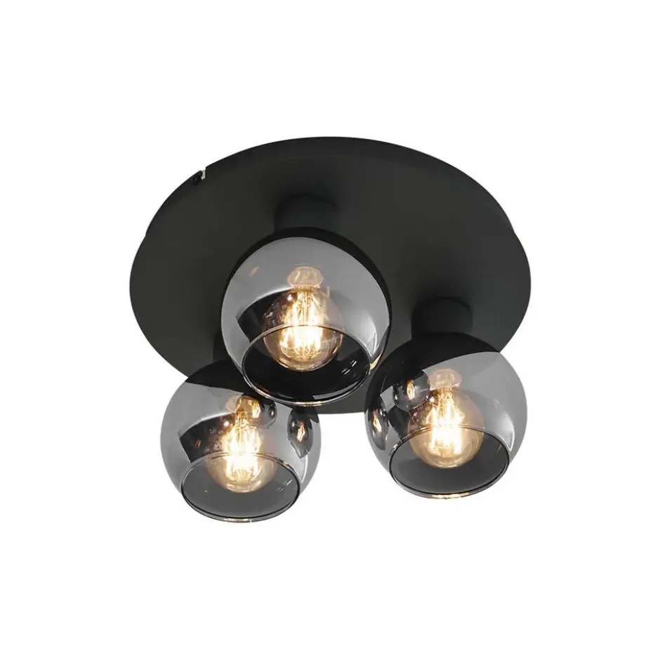 Qazqa plafondlamp vidro grijs e27