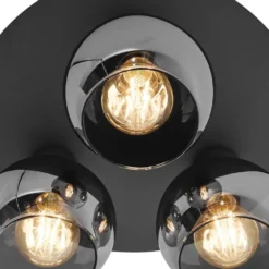 Qazqa plafondlamp vidro grijs e27