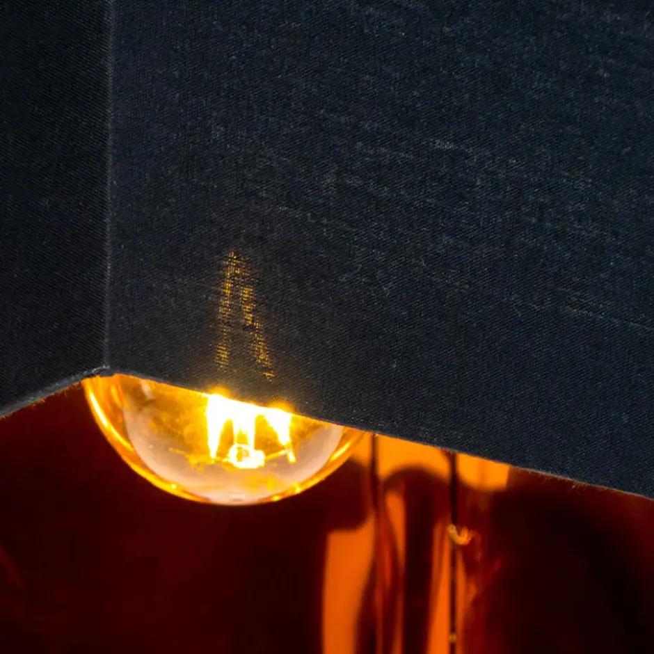 Qazqa plafondlamp vt zwart e27