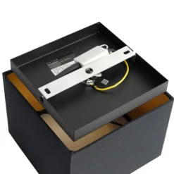 Qazqa plafondlamp vt zwart e27