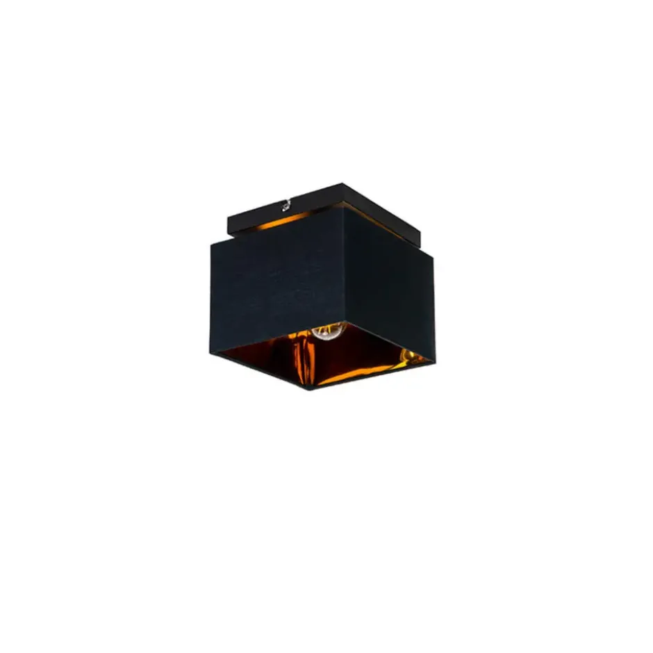 Qazqa plafondlamp vt zwart e27