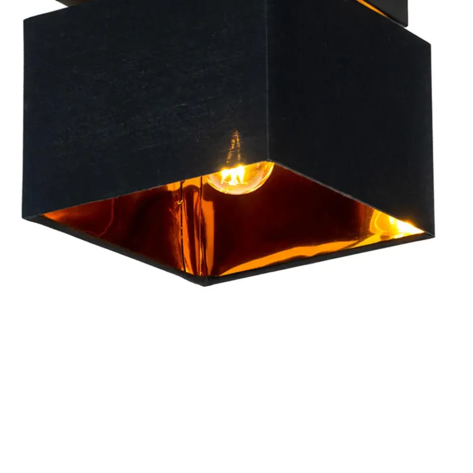 Qazqa plafondlamp vt zwart e27