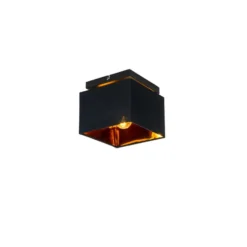 Qazqa plafondlamp vt zwart e27