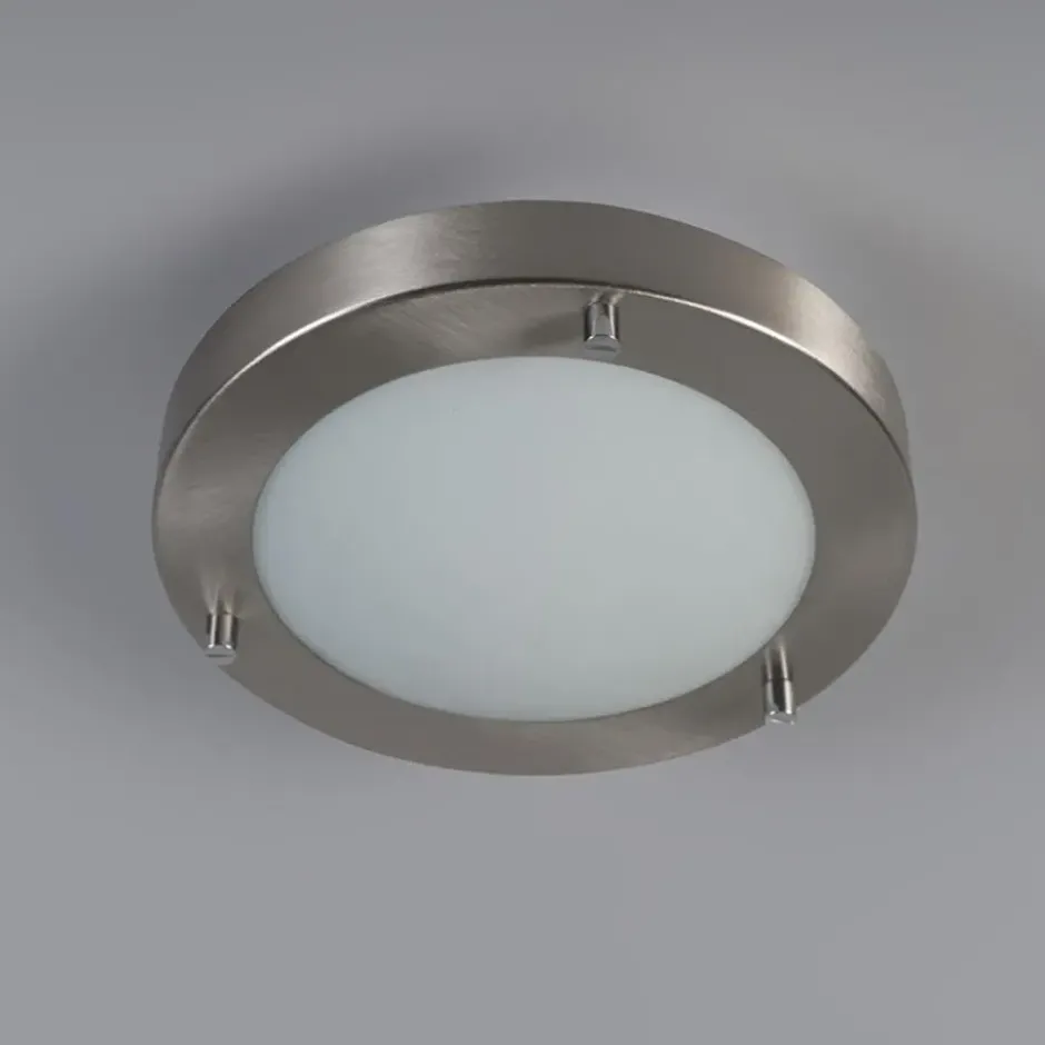 Qazqa plafondlamp yuma zilverkleurig g9