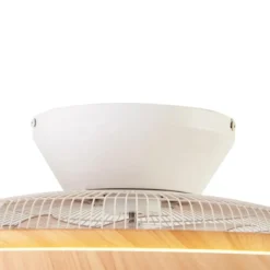 Qazqa plafondventilator climo beige geïntegreerde led