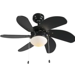 Qazqa plafondventilator fresh zwart e14