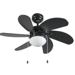 Qazqa plafondventilator fresh zwart e14