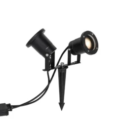 Qazqa prikspot basic zwart gu10