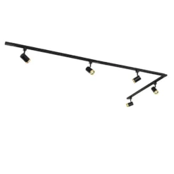 Qazqa railverlichting set iconic jeana zwart gu10