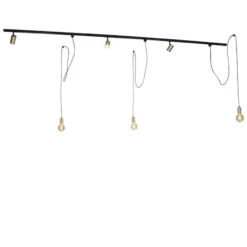 Qazqa railverlichting set iconic cavalux jeana goudkleurig gu10