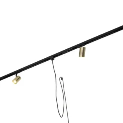 Qazqa railverlichting set iconic cavalux jeana goudkleurig gu10