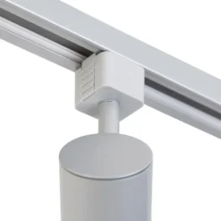 Qazqa railverlichting set iconic yade zilverkleurig gu10